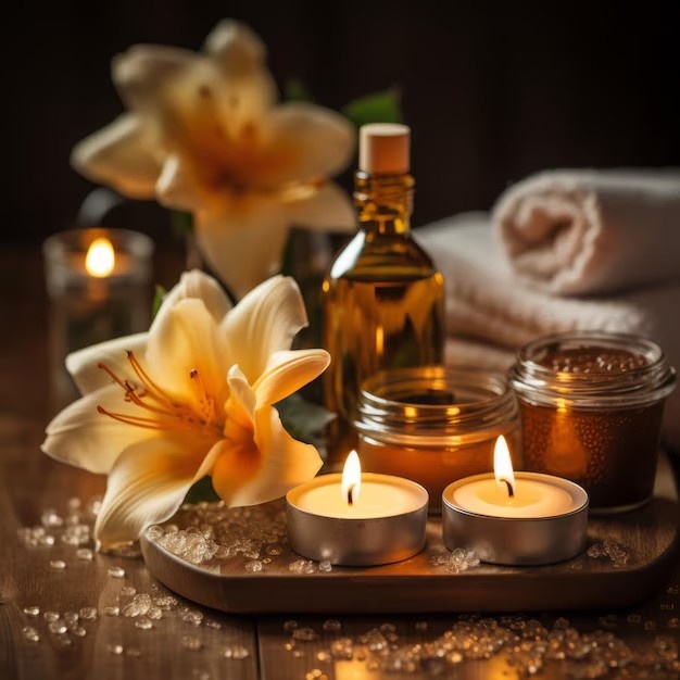 Spa candles and oils